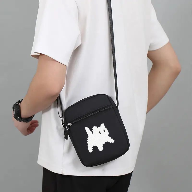 Retro Gaming Handhelds - Retro 8-Bit Pixel Crossbody Bag for