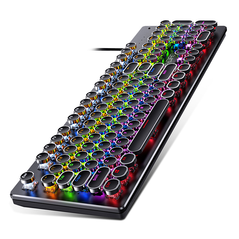 Retro Gaming Kc - Retro Punk Mechanical Keyboard Blue Black