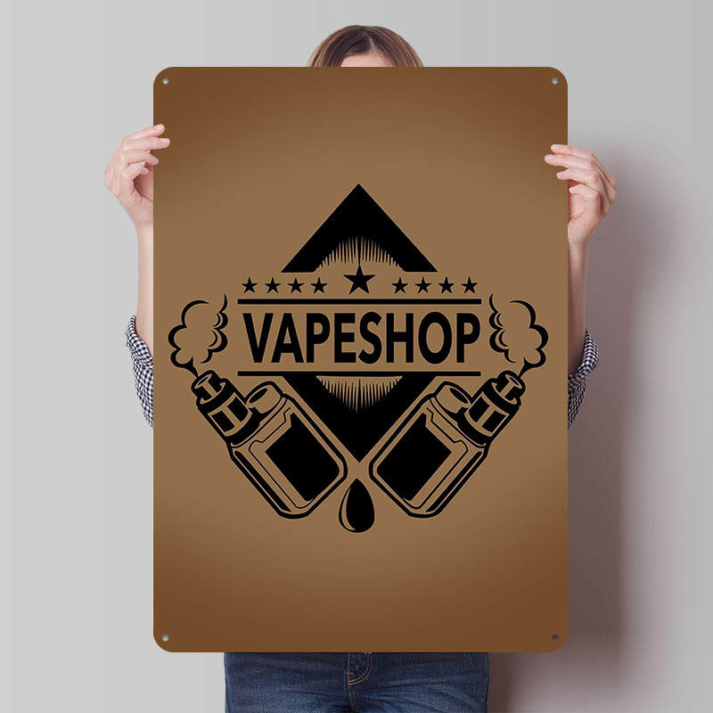 Retro Gaming Shops - Vape Shop Logo Tinplate Posters Customizable