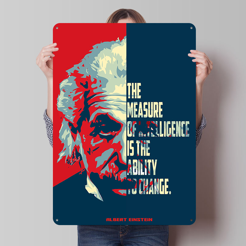 Retro Poster Gaming - Albert Einstein Quotes Tinplate Poster Custom