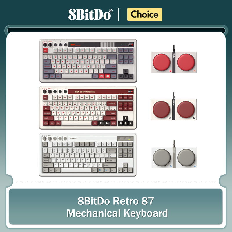 Retro Gaming Windows - 8Bitdo Retro Mechanical Keyboard,Bluetooth/2.4G/USB-C Hot Swappable