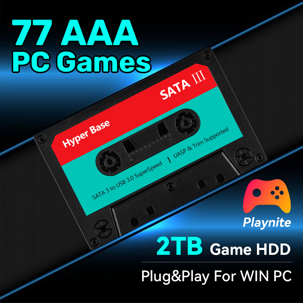 Retro Gaming Tv - 2TB Game Hard Drive With 77