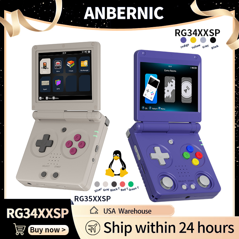 Anbernic RG34XXSP RG35XXSP Fli - Retro Gaming Emulator review and price
