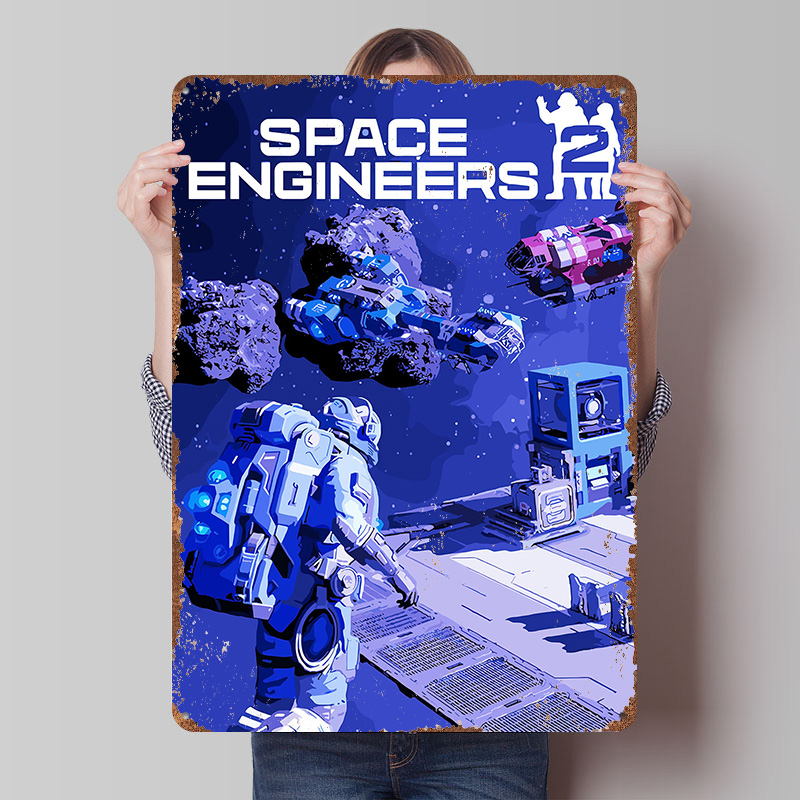 Space Engineers 2 Game Cover A - Retro Poster Gaming review and price