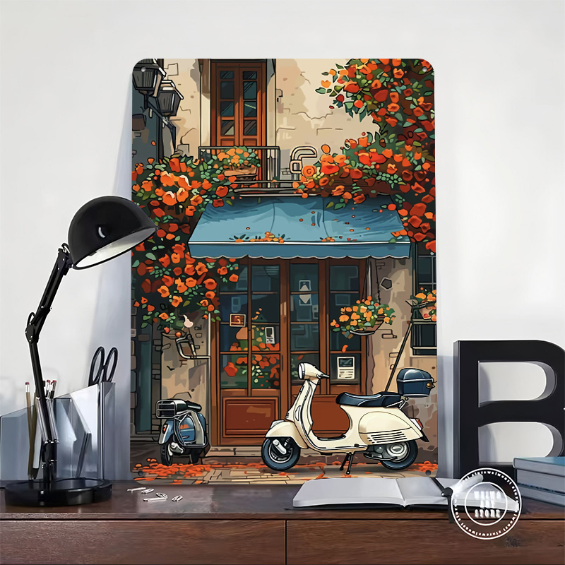 Vintage Scooter Shop Poster Cu - Retro Gaming Shops review and price