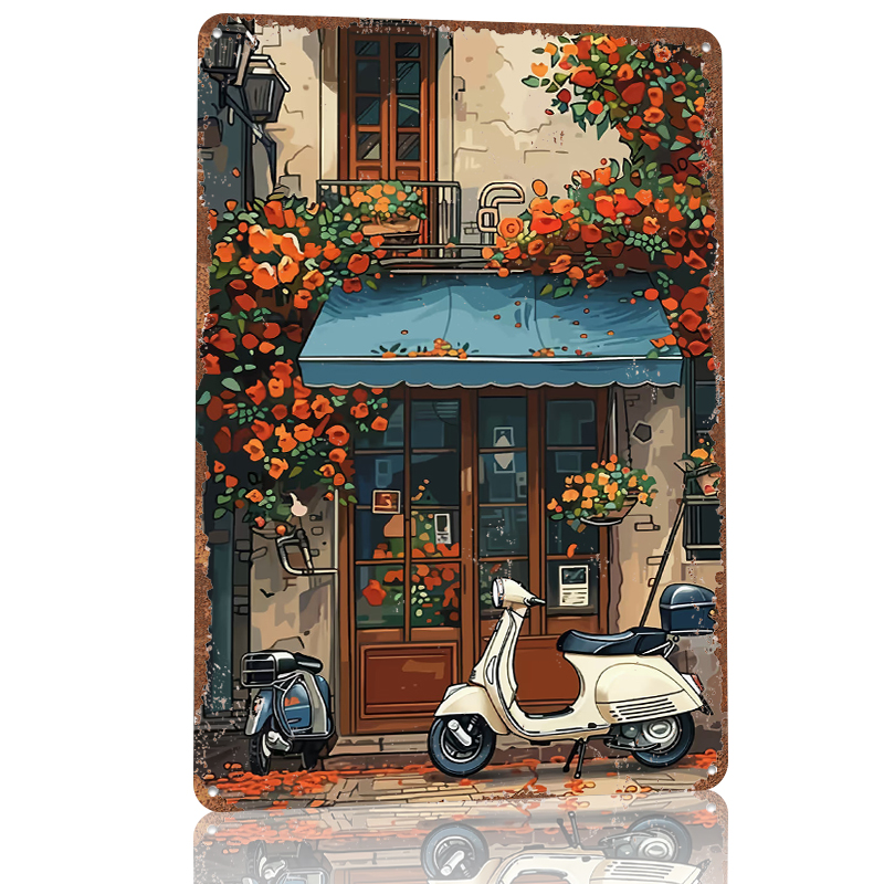 Vintage Scooter Shop Poster Cu - Retro Gaming Shops review and price