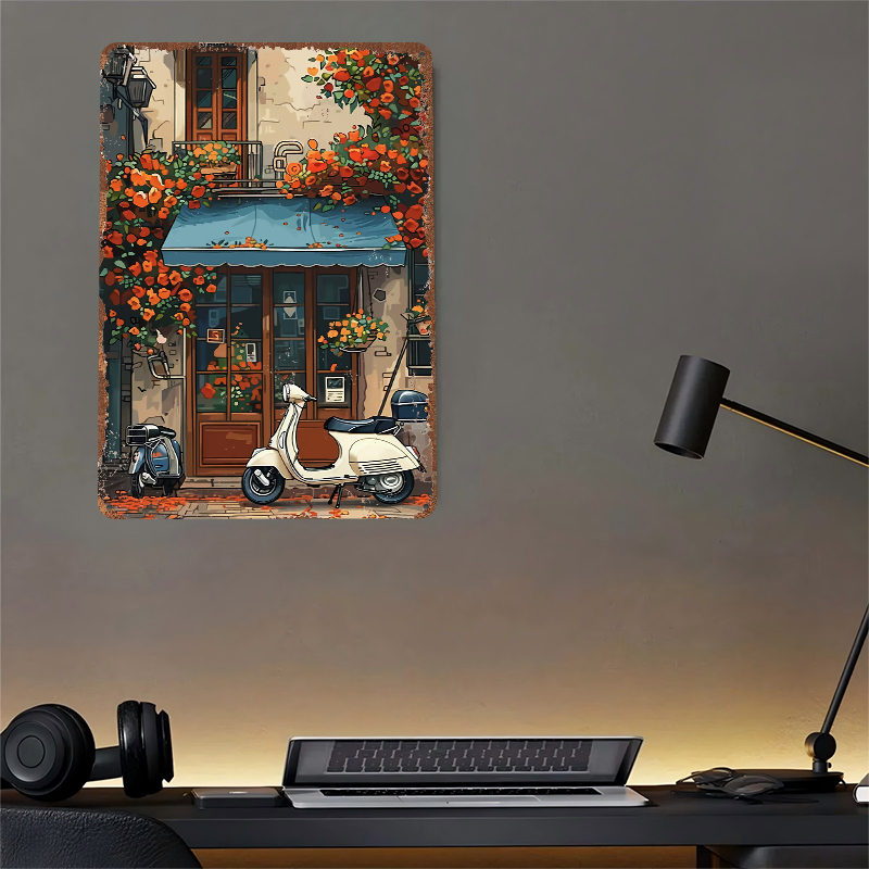 Vintage Scooter Shop Poster Cu - Retro Gaming Shops review and price