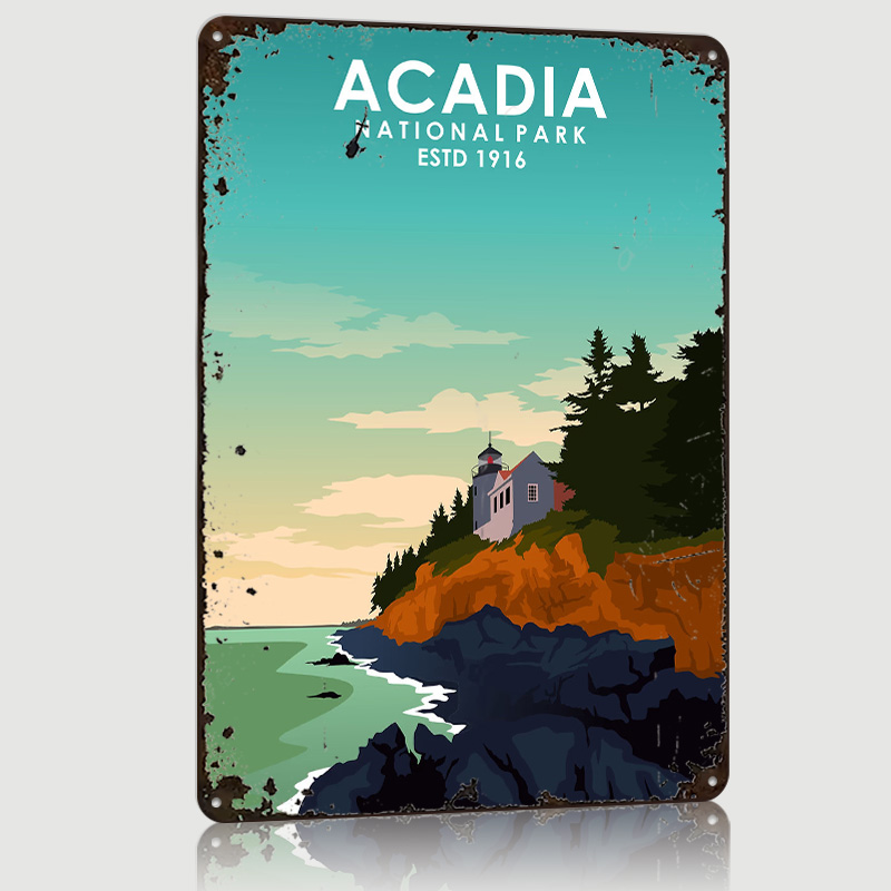 Acadia National Park Printing  - Retro Poster Gaming review and price