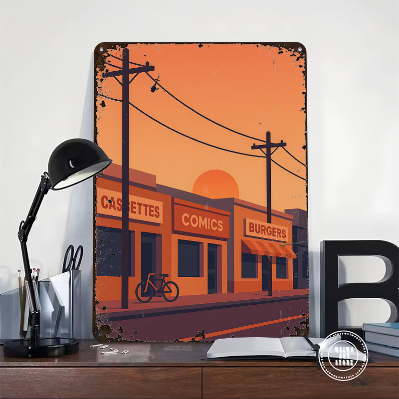 Sunset Street With Shops and B - Retro Gaming Shops review and price