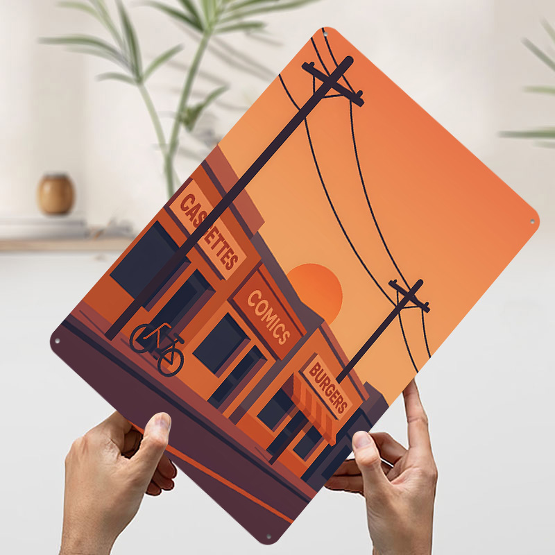 Sunset Street With Shops and B - Retro Gaming Shops review and price