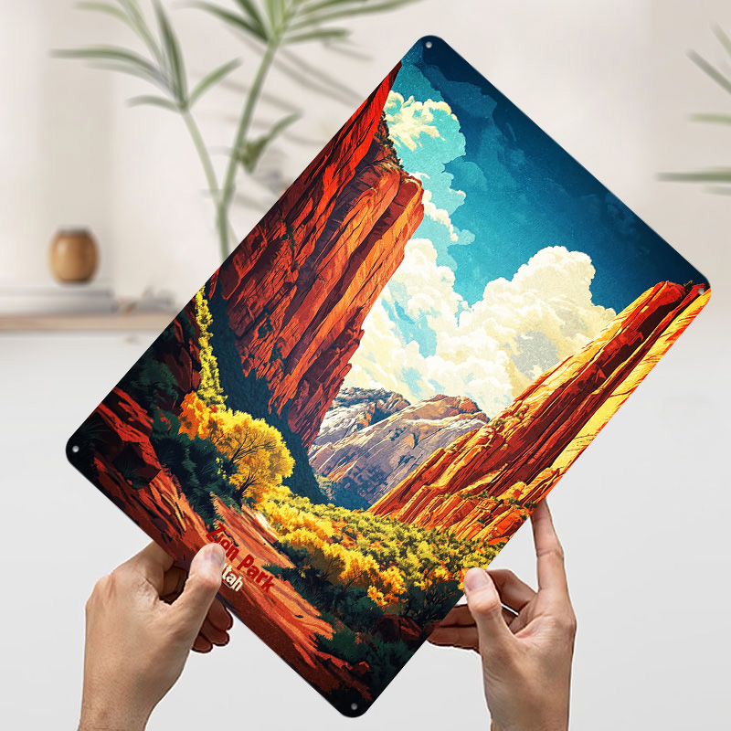 Zion National Park Art Printed - Retro Poster Gaming review and price