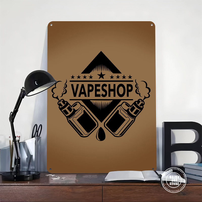 Vape Shop Logo Tinplate Poster - Retro Gaming Shops review and price