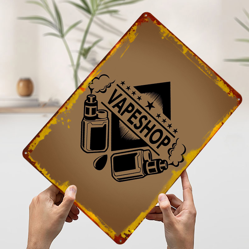 Vape Shop Logo Tinplate Poster - Retro Gaming Shops review and price