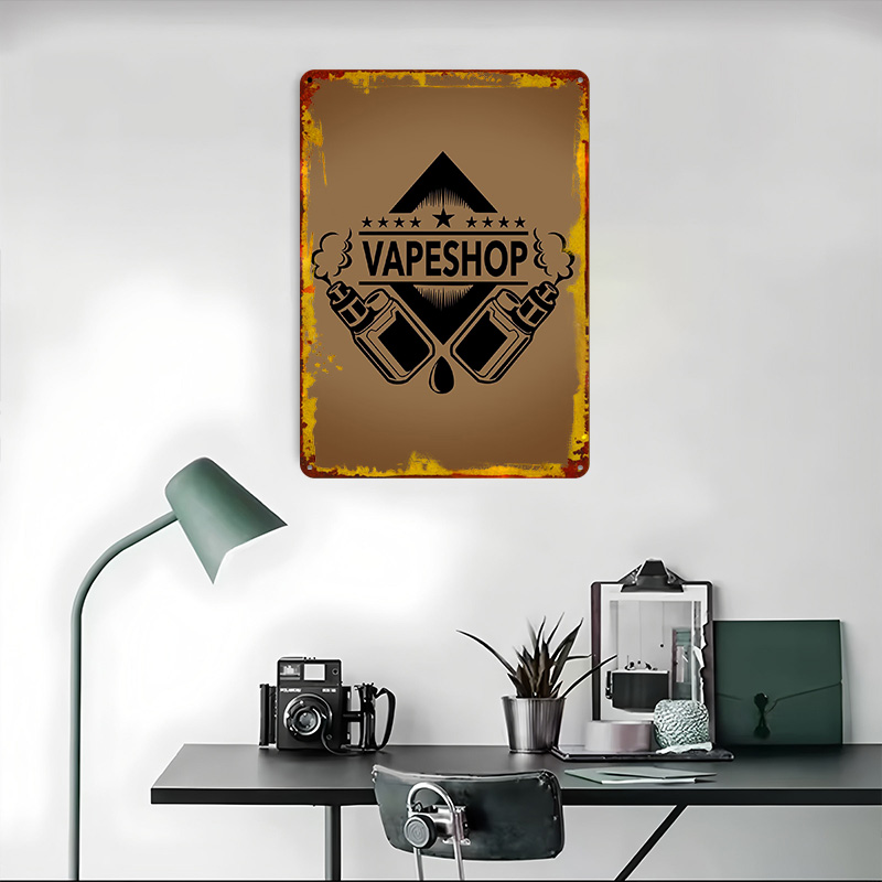 Vape Shop Logo Tinplate Poster - Retro Gaming Shops review and price