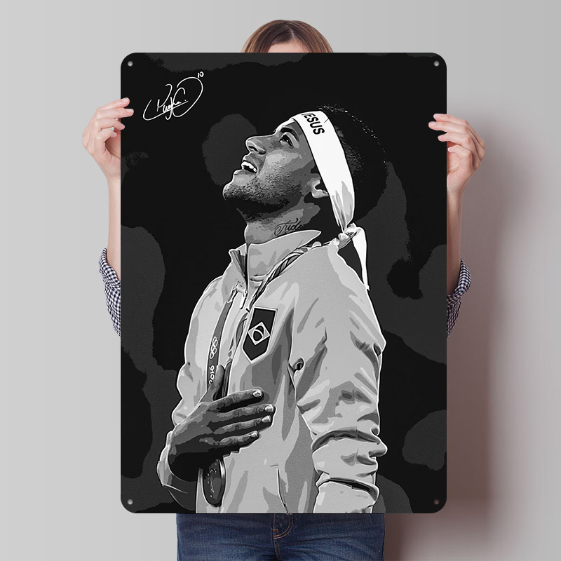 Neymar Jr. Portrait Poster Cus - Retro Poster Gaming review and price