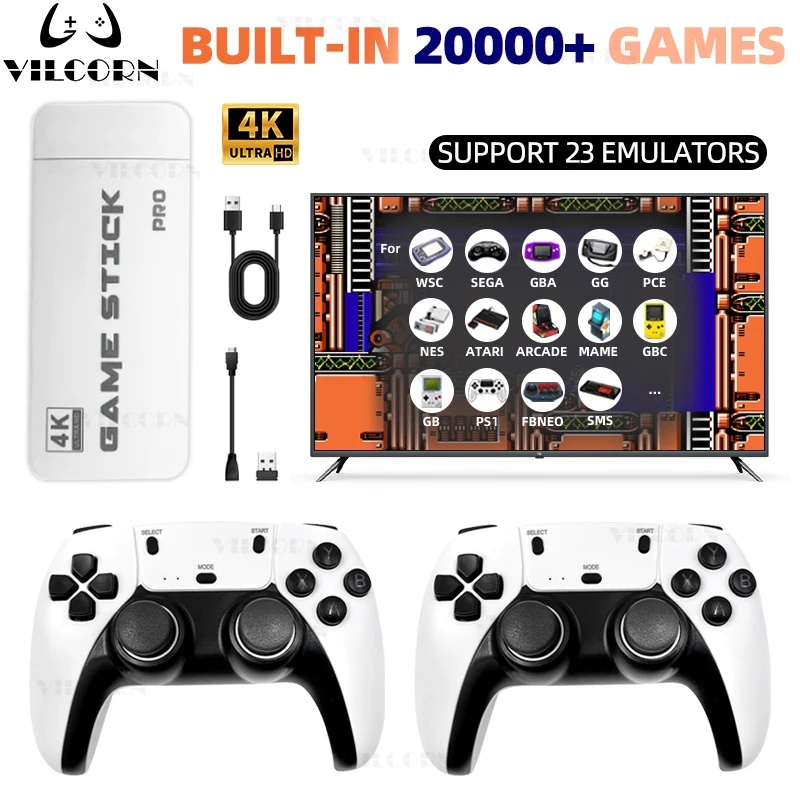 VILCORN 4K HD Game Stick Retro - Retro Gaming With Projector review and price