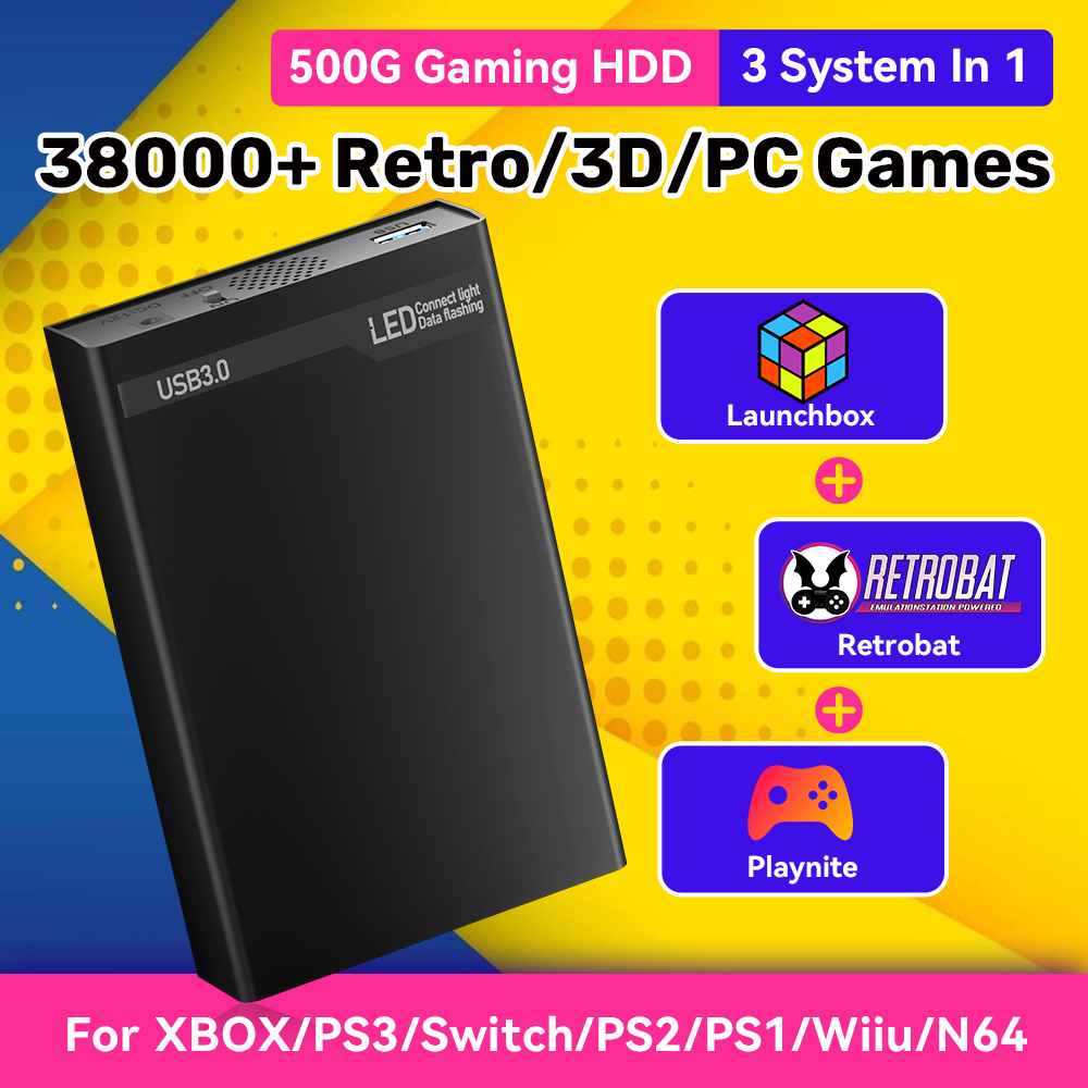 Mix500G Portable Game Hard Dri - Retro Gaming Hard Drive review and price