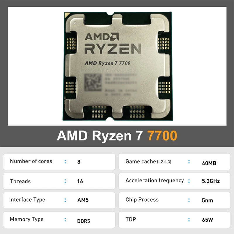 AMD Ryzen 7 7700 Unlocked Tray - Amd Cpu Ryzen 7 review and price