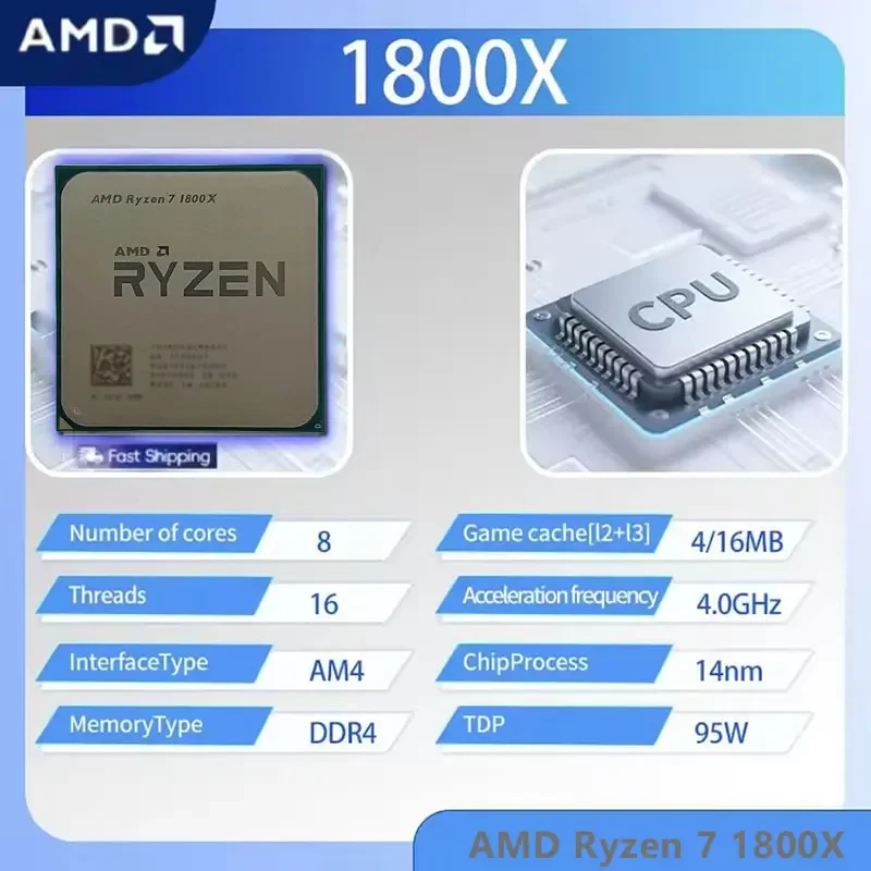 AMD Ryzen 7 1800X CPU R7 1800X - Amd Cpu Ryzen 7 review and price