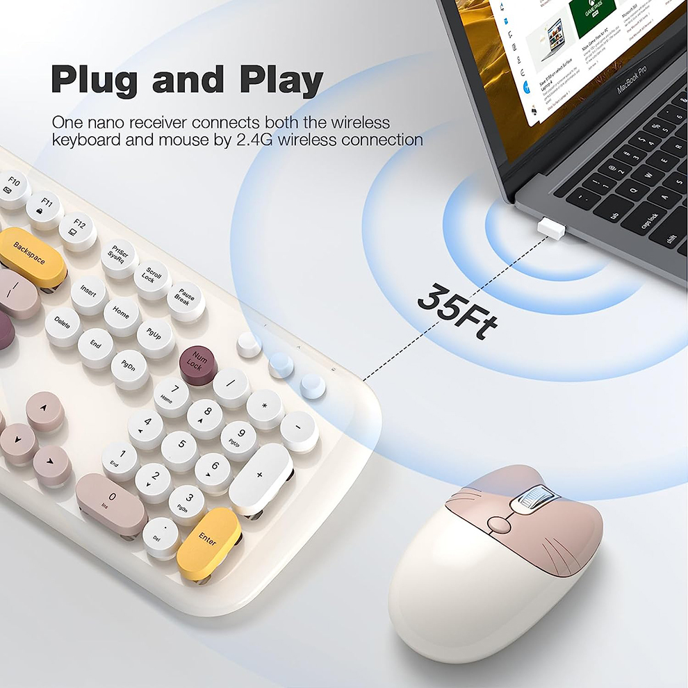 MOFII Wireless Keyboard and Mo - Retro Gaming Kc review and price